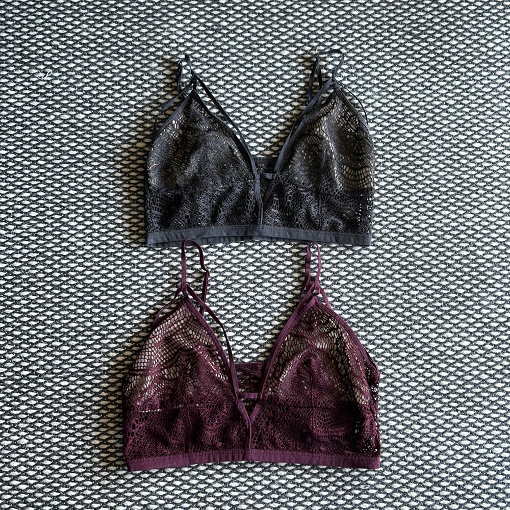 Set of 2 Nollie lace bralettes